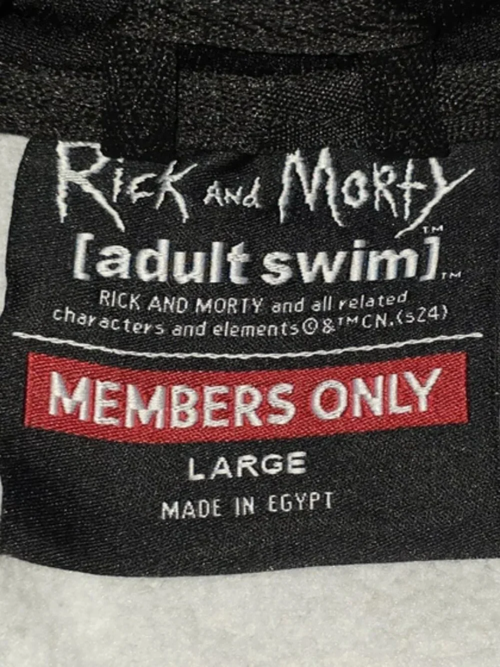 NWT Members Only Rick and Morty Men's Large Sweatshirt Pullover Hoodie W/Pocket